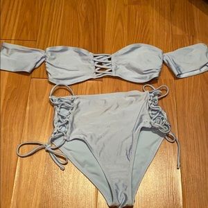 Two piece high waisted bathing suit